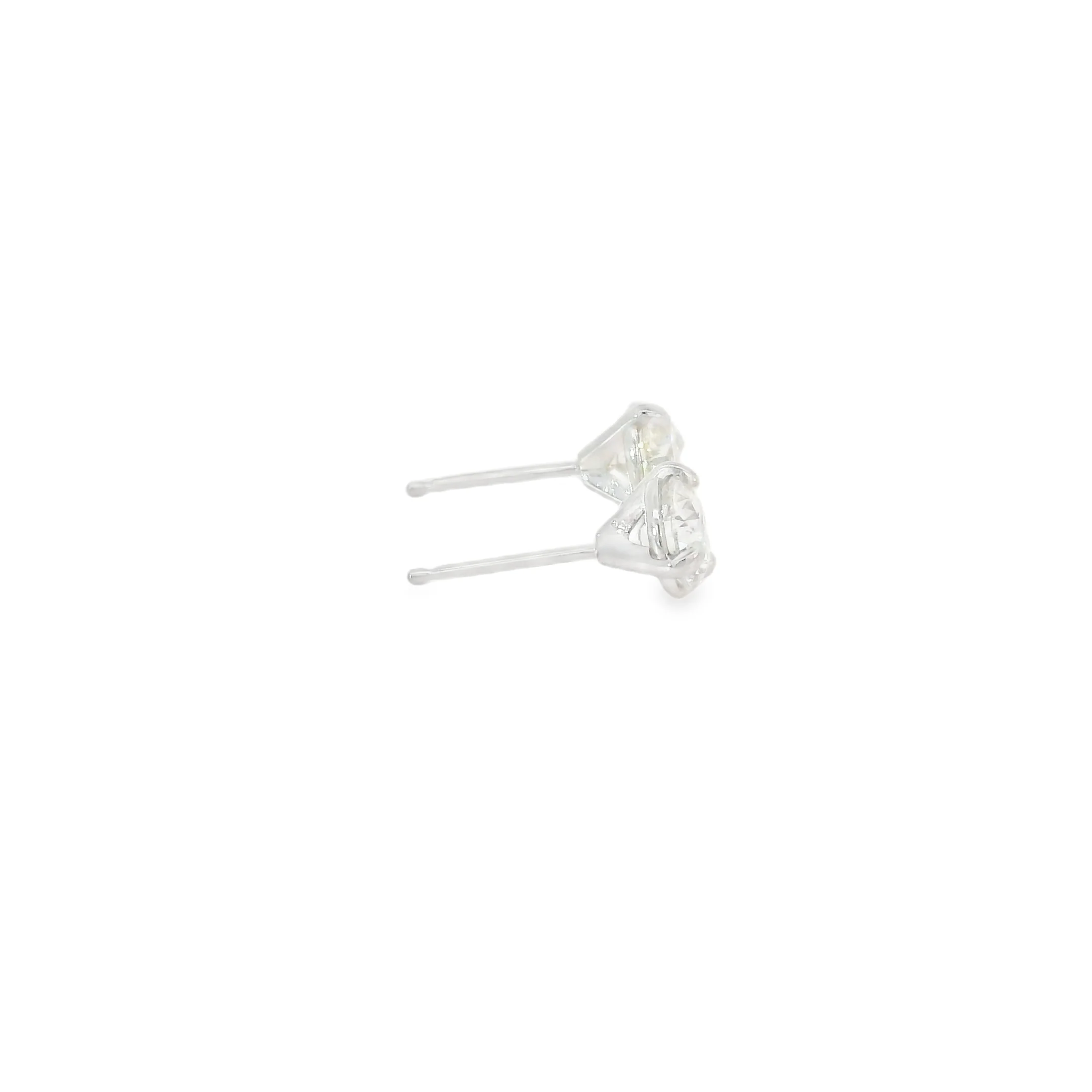 0.75CT Diamond Solitaire Earrings - Image 4