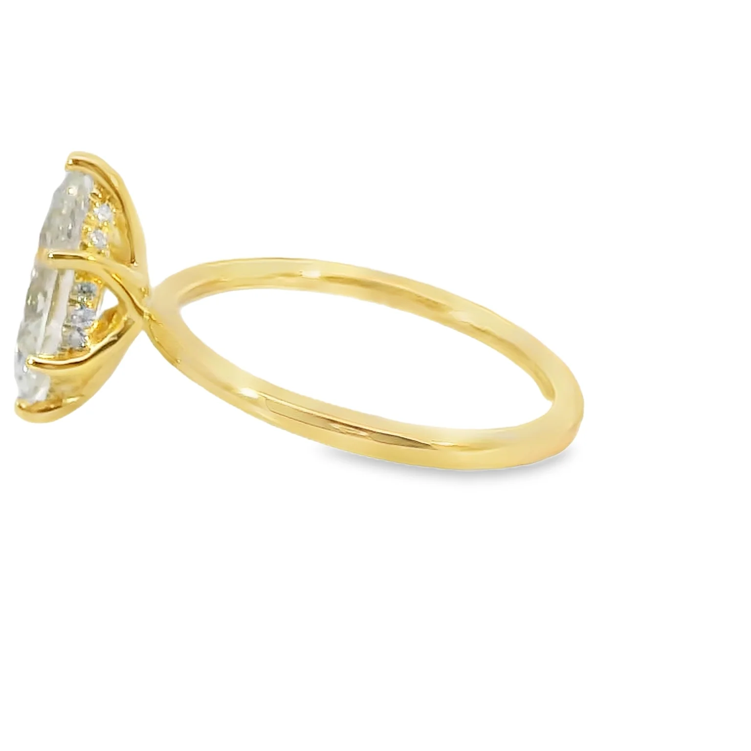1.5 CT Marquise Lab Grown Engagement Ring - Image 2