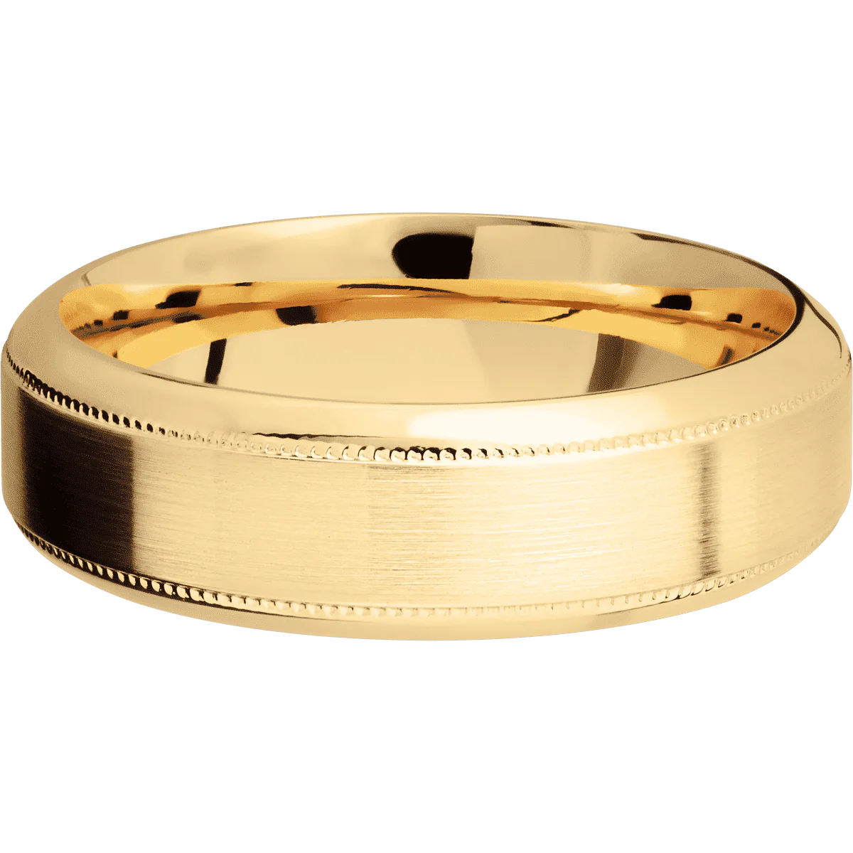10K Yellow Gold + Satin , Polish Finish - Image 3
