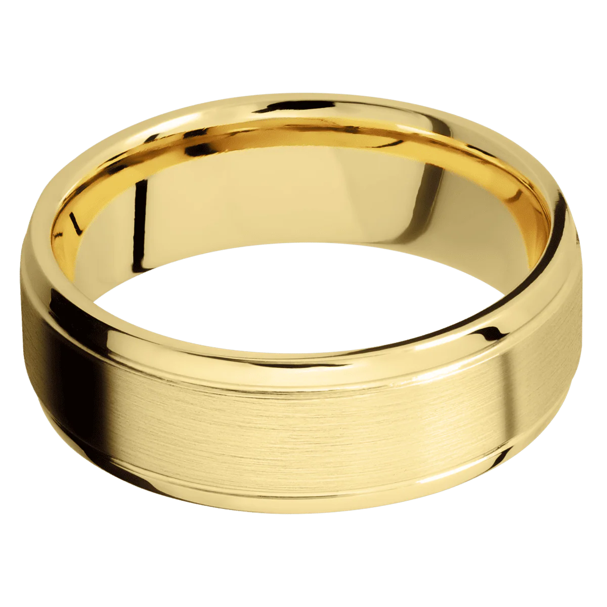 14K Yellow Gold + Satin , Polish Finish - Image 3