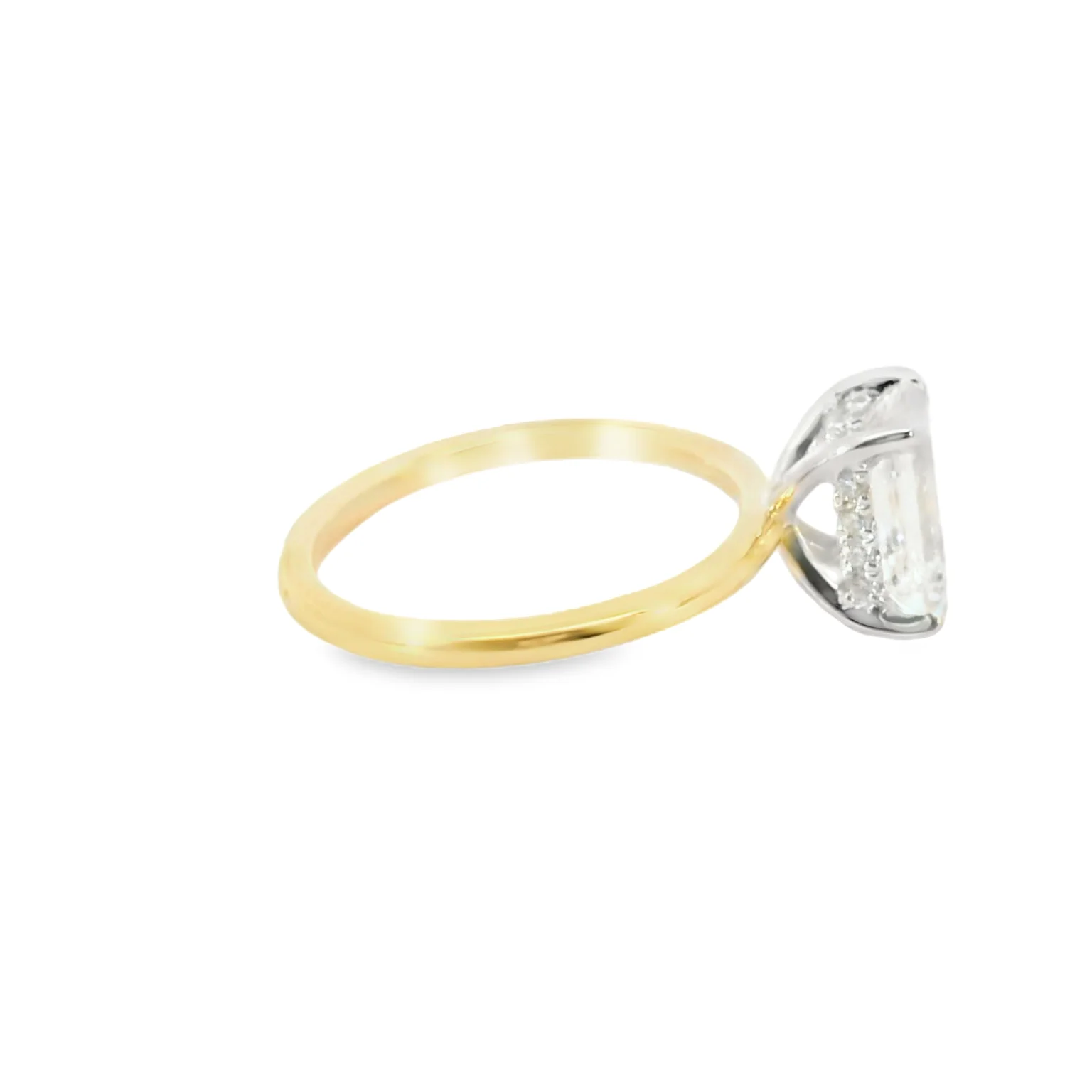 2.00 CT. Emerald Cut Lab Grown Diamond Engagement Ring - Image 4