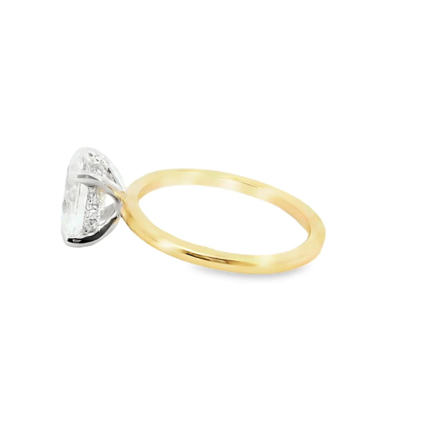 2.00 CT. Oval Lab Grown Diamond Engagement Ring - Image 2