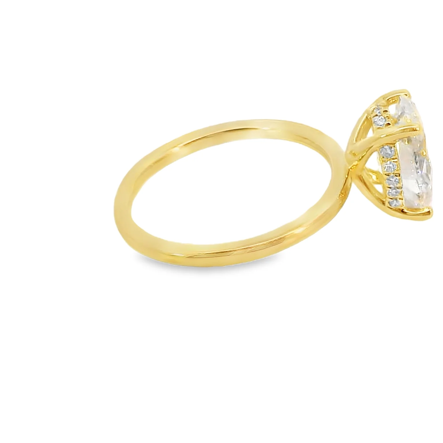 2.5 CT Oval Lab Grown Engagement Ring - Image 4