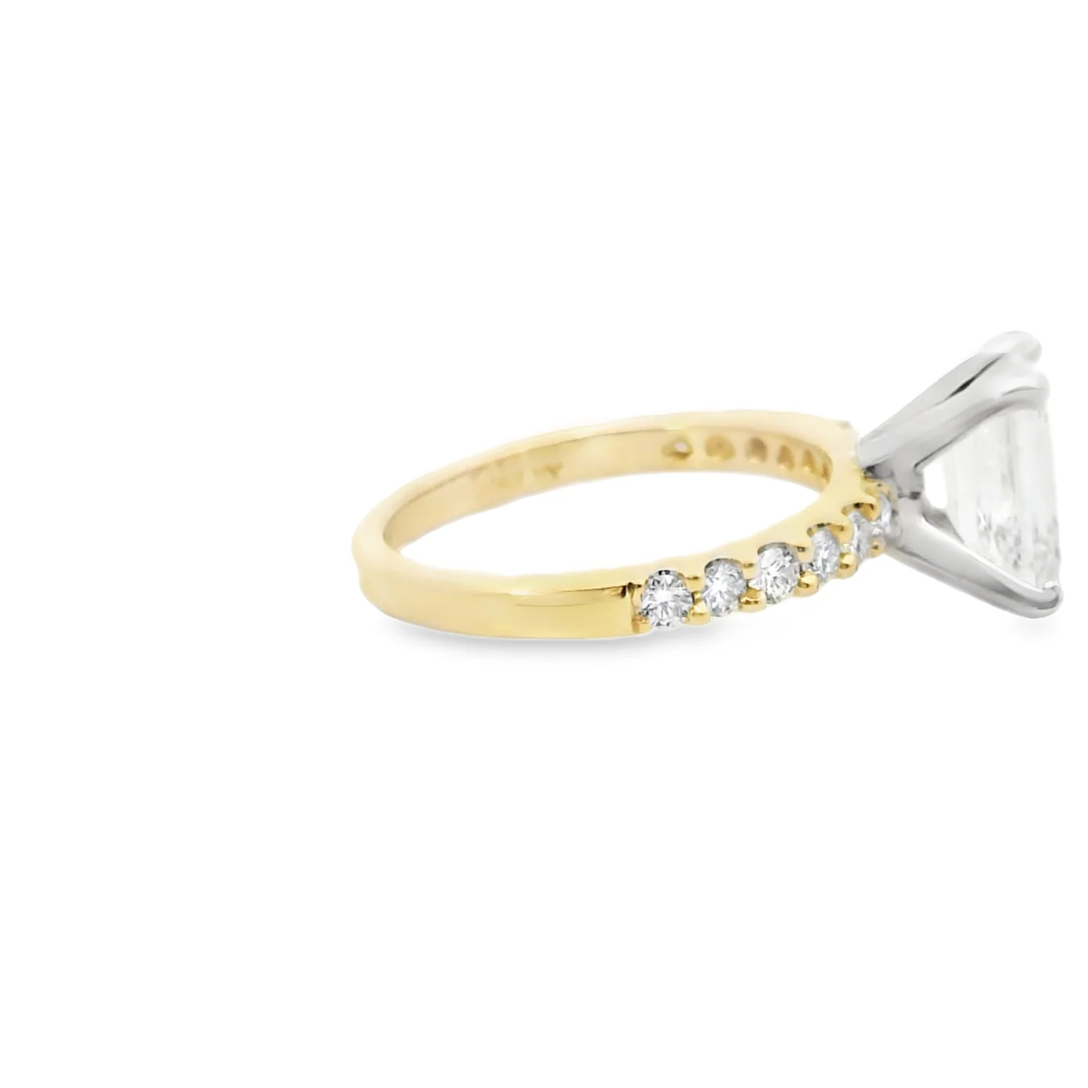 2 Carat Emerald Cut Lab Grown Engagement Ring - Image 4
