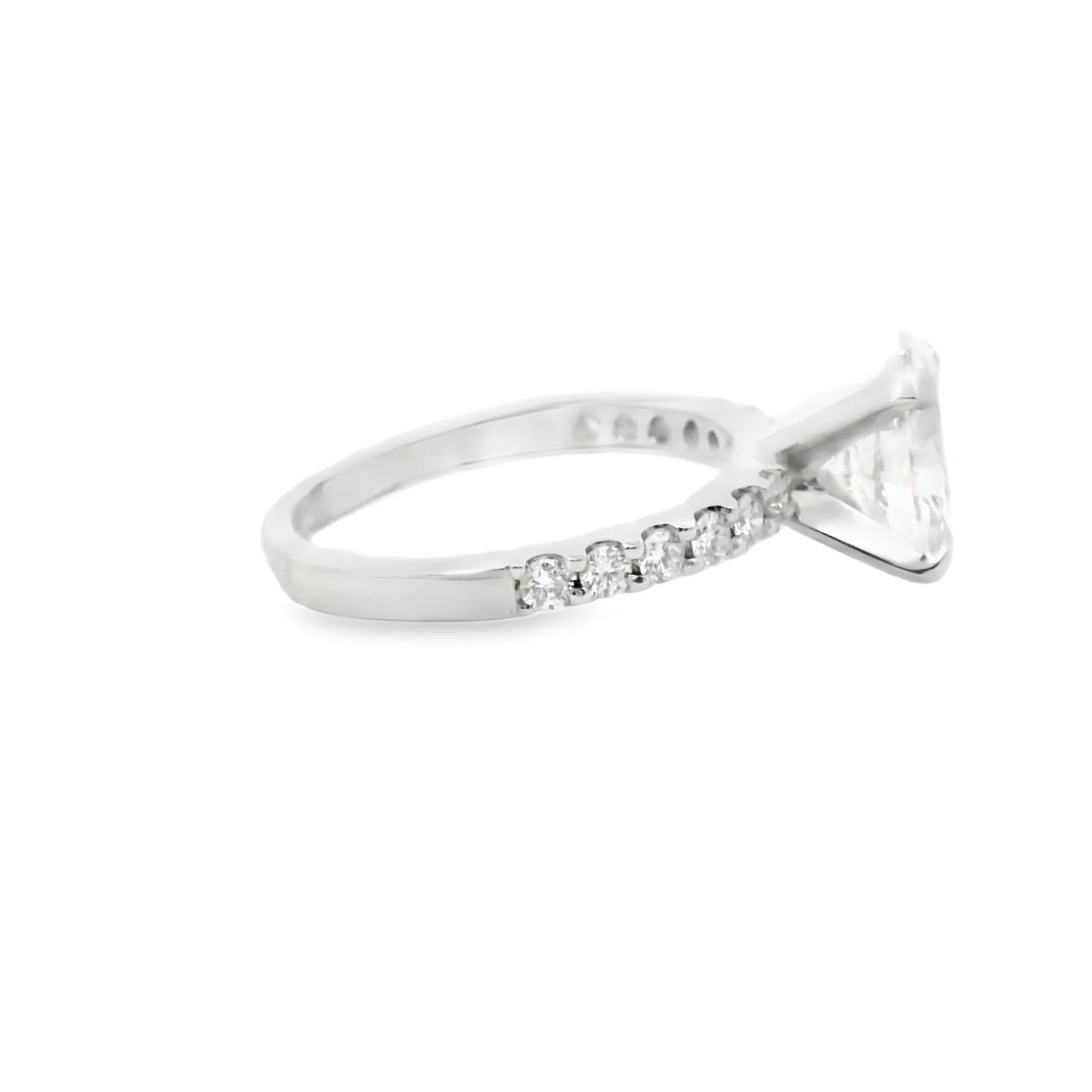 2 Carat Oval Lab Grown Engagement Ring - Image 4