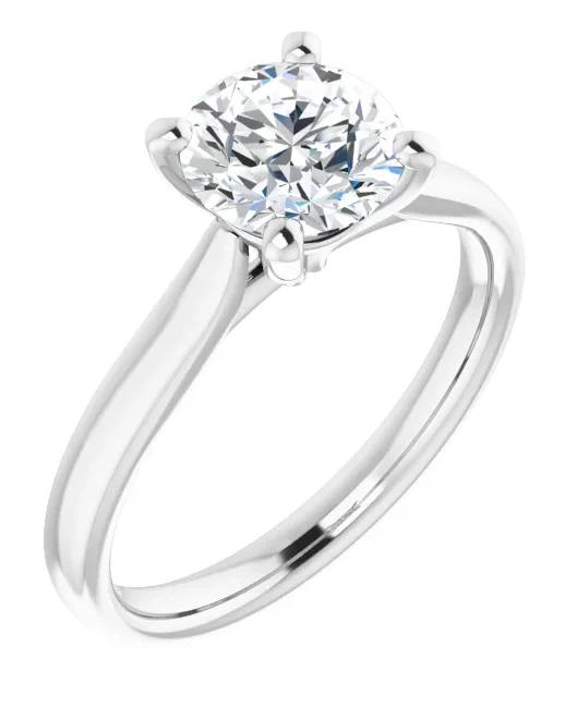 2 CT Lab Grown Diamond Cathedral Solitaire Engagement Ring - Image 5