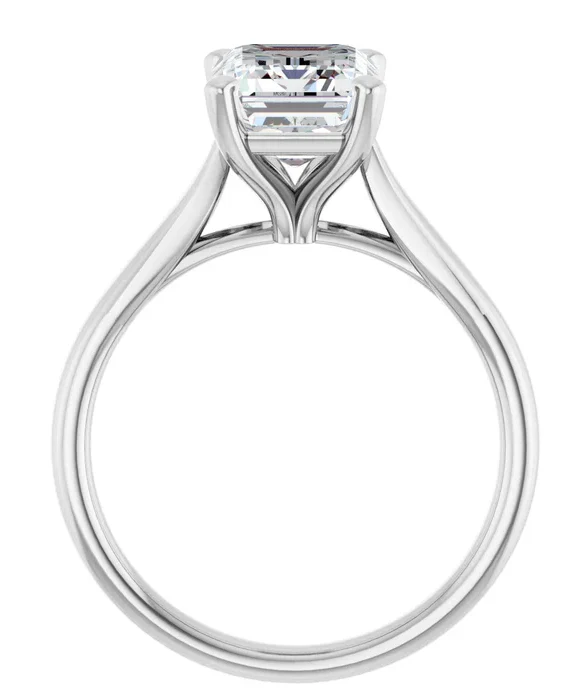2 CT Lab Grown Diamond Cathedral Solitaire Engagement Ring - Image 7