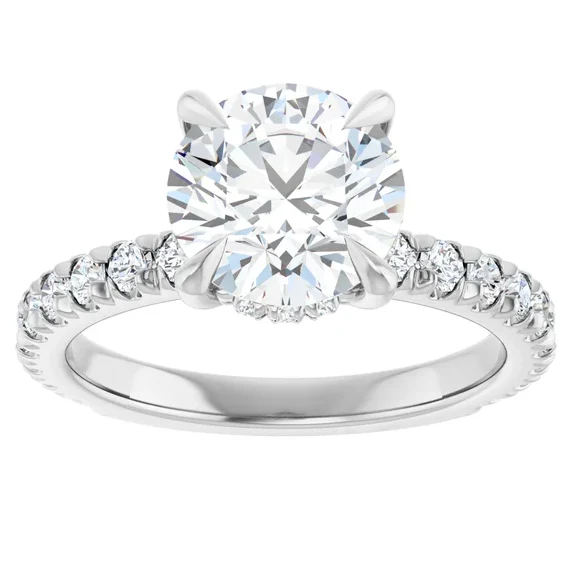 2 CT Lab Grown Diamond Accented Engagement Ring - Image 13
