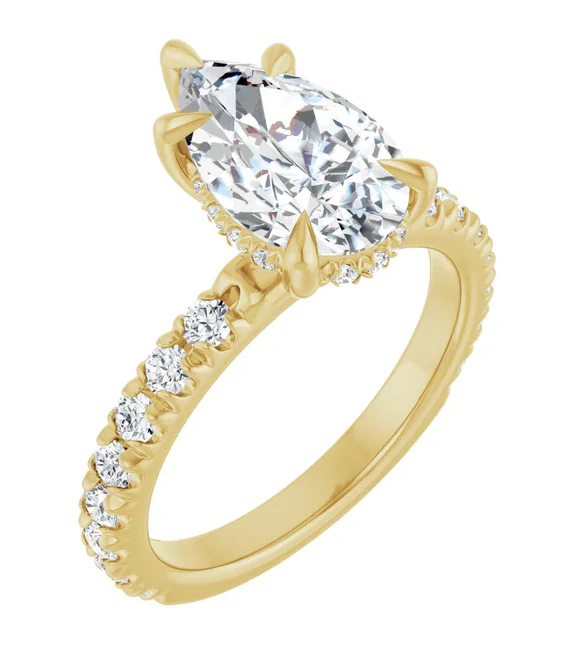 2 CT Lab Grown Diamond Accented Engagement Ring - Image 4