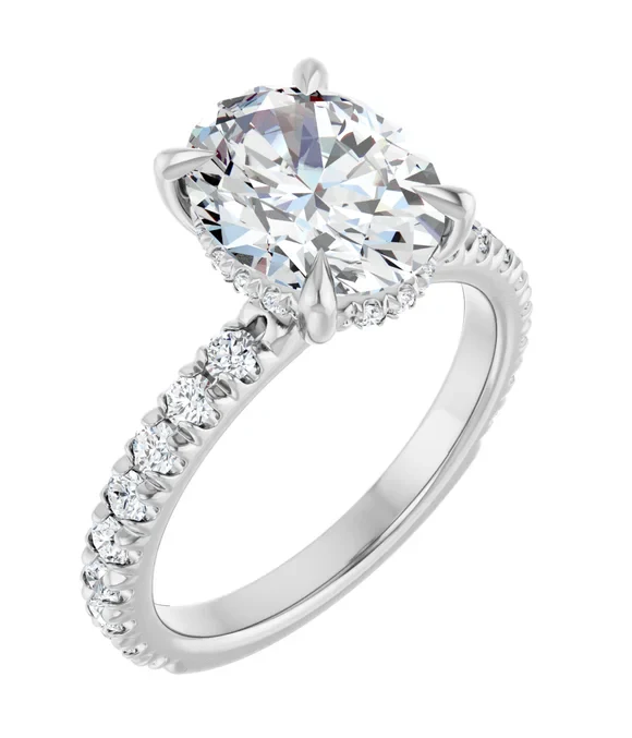 2 CT Lab Grown Diamond Accented Engagement Ring - Image 5