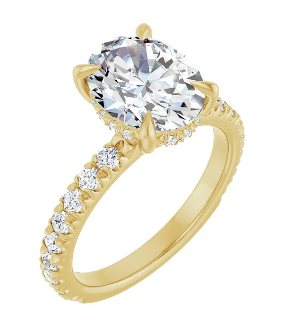 2 CT Lab Grown Diamond Accented Engagement Ring - Image 6