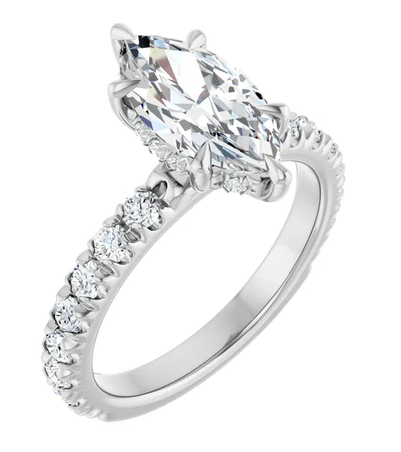2 CT Lab Grown Diamond Accented Engagement Ring - Image 7