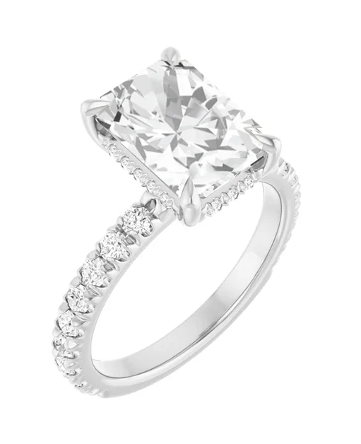 2 CT Lab Grown Diamond Accented Engagement Ring - Image 9