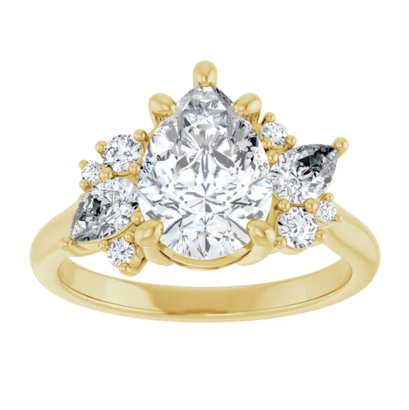 2 CT Lab Grown Diamond Asymmetric Nature Inspired Engagement Ring - Image 10