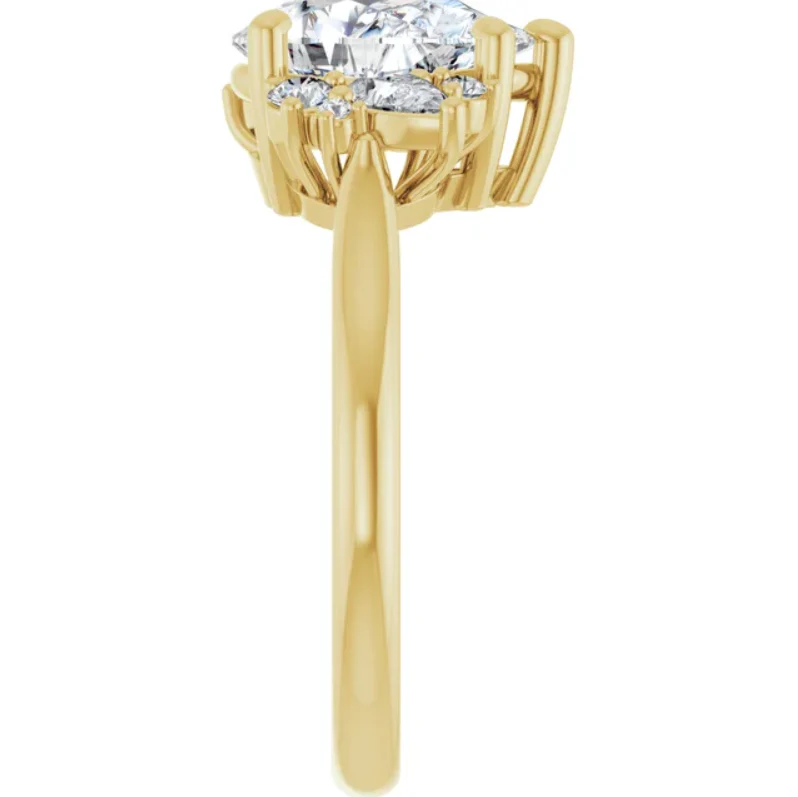 2 CT Lab Grown Diamond Asymmetric Nature Inspired Engagement Ring - Image 11