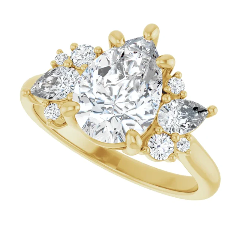 2 CT Lab Grown Diamond Asymmetric Nature Inspired Engagement Ring - Image 12