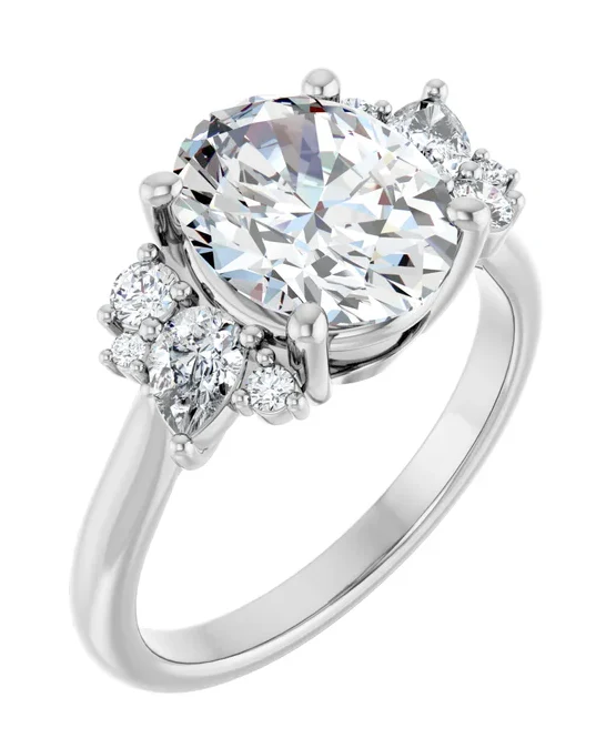 2 CT Lab Grown Diamond Asymmetric Nature Inspired Engagement Ring - Image 6