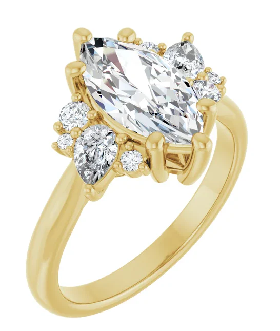 2 CT Lab Grown Diamond Asymmetric Nature Inspired Engagement Ring - Image 7