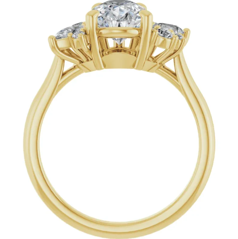 2 CT Lab Grown Diamond Asymmetric Nature Inspired Engagement Ring - Image 9