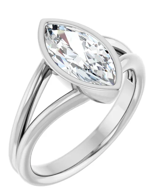 2 CT Lab Grown Diamond Split Shank Engagement Ring - Image 4