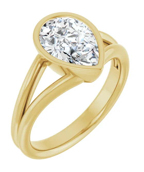 2 CT Lab Grown Diamond Split Shank Engagement Ring - Image 5