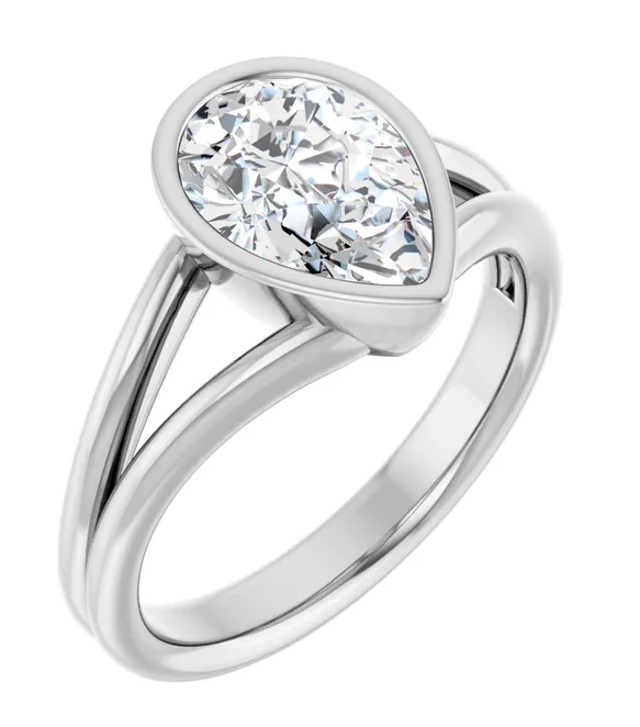 2 CT Lab Grown Diamond Split Shank Engagement Ring - Image 6