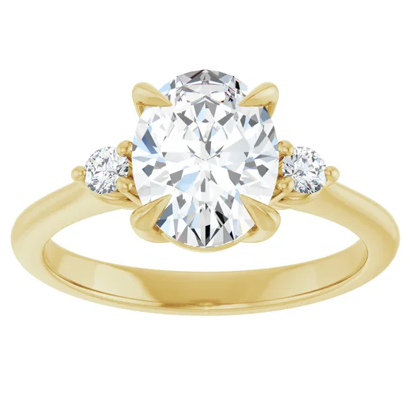 2 CT Lab Grown Diamond Three Stone Engagement Ring - Image 14