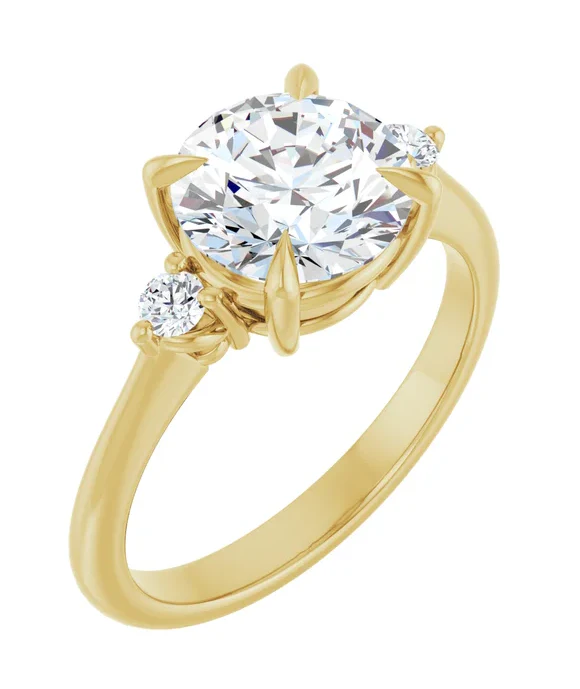 2 CT Lab Grown Diamond Three Stone Engagement Ring - Image 6