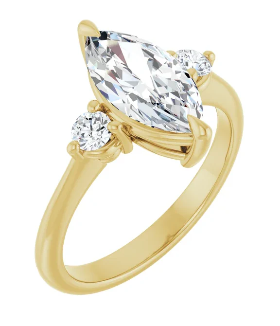 2 CT Lab Grown Diamond Three Stone Engagement Ring - Image 8