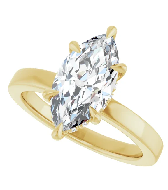 2 CT Lab Grown Diamond Hidden Halo Solitaire Engagement Ring - Image 12