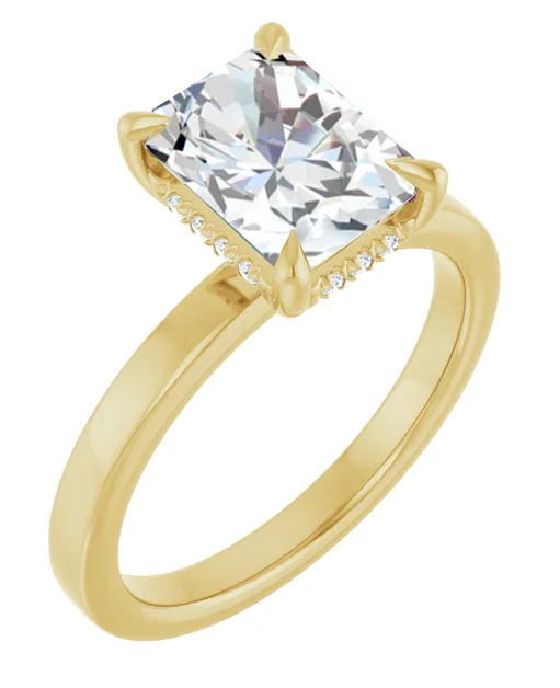 2 CT Lab Grown Diamond Hidden Halo Solitaire Engagement Ring - Image 7