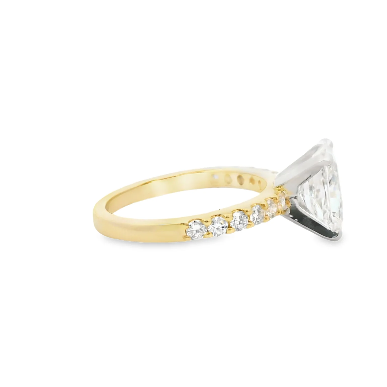 2 CT Radiant Lab Grown Engagement Ring - Image 4