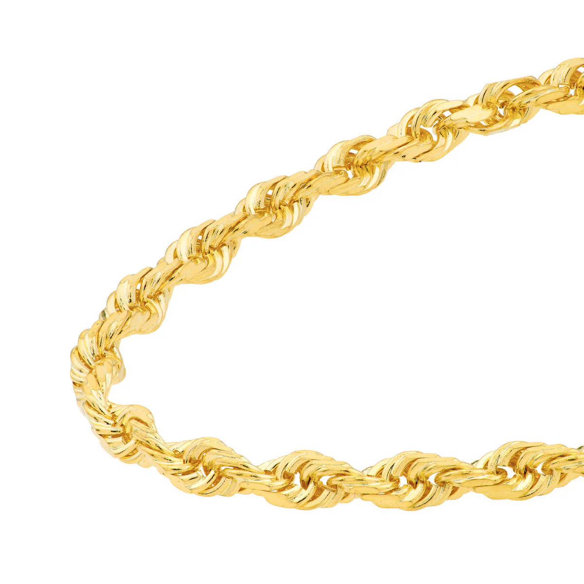 3MM Diamond Cut Rope Chain Bracelet - Image 3