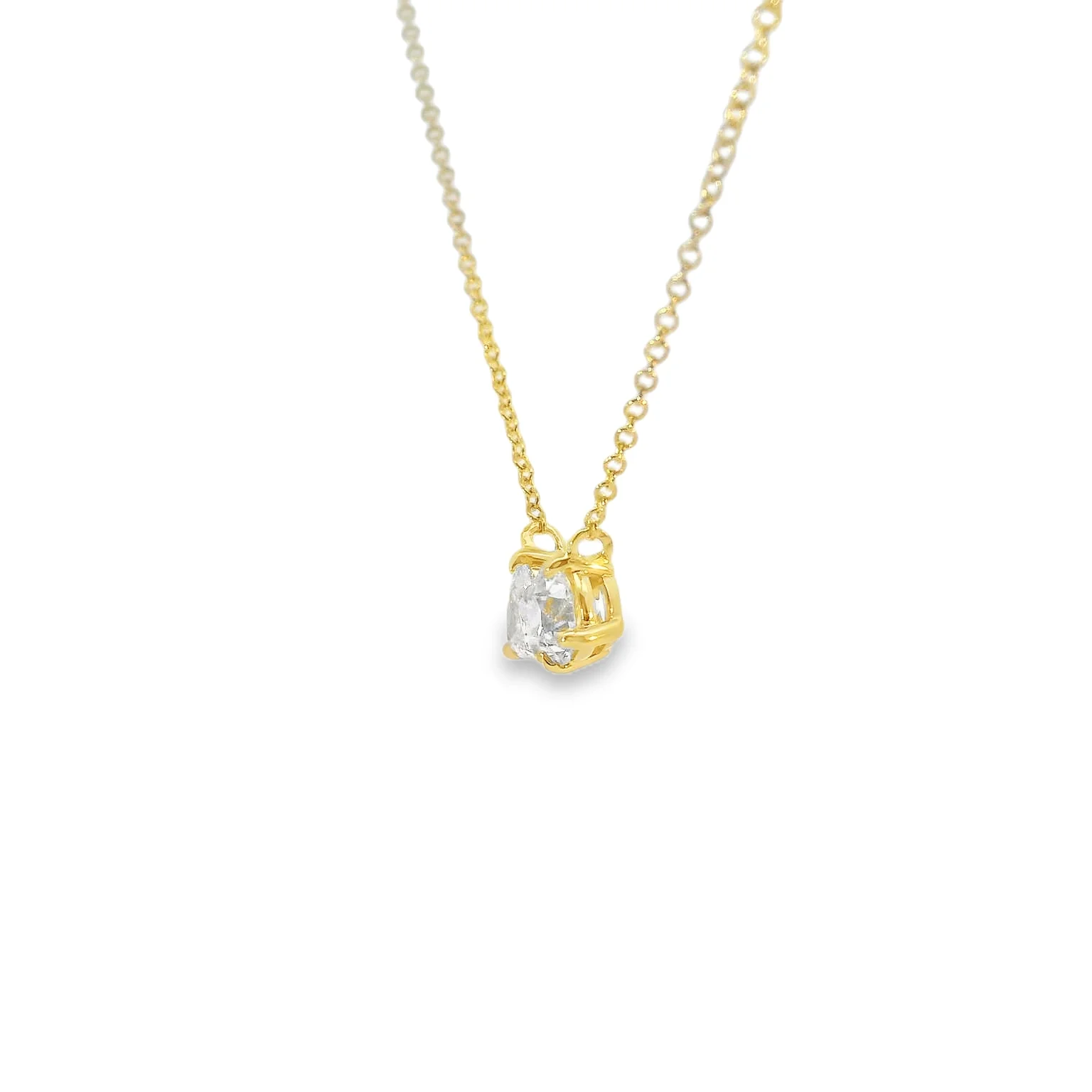 .97 ct tw Trillian & Round Diamond Necklace - Image 4