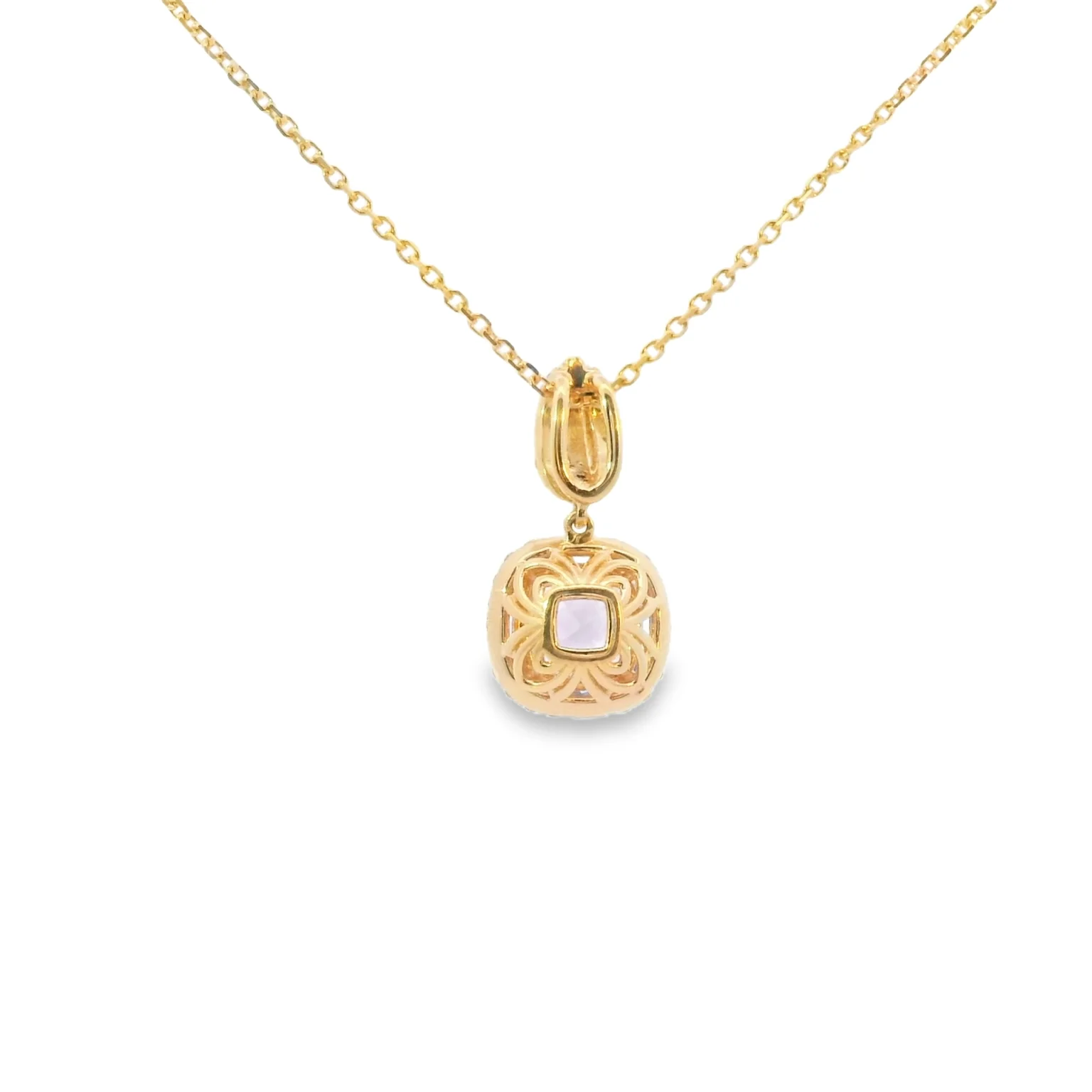Amethyst and Diamond Pendant - Image 3
