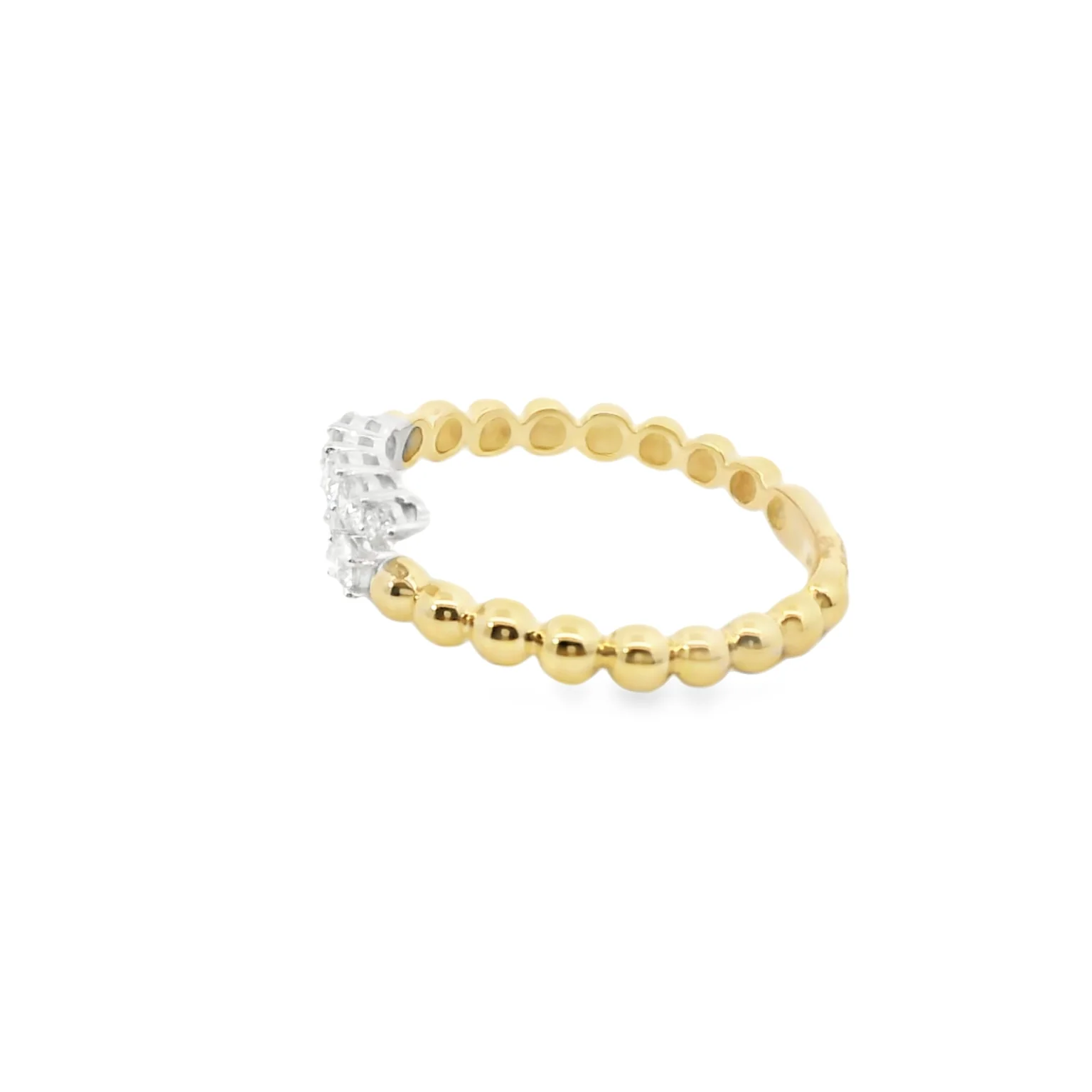 Beaded Bypass Diamond Ring - Image 2