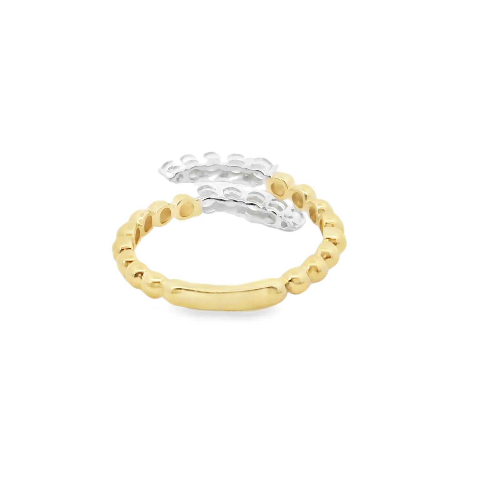 Beaded Bypass Diamond Ring - Image 3