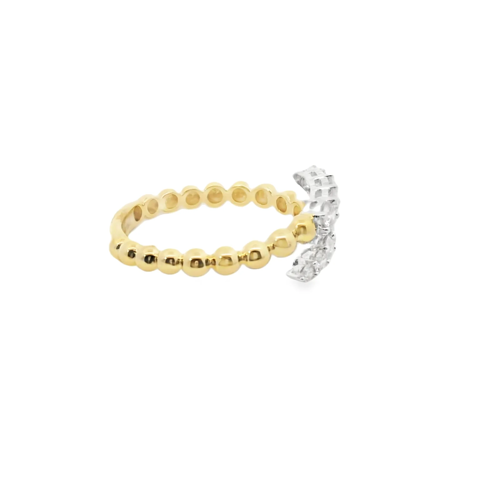 Beaded Bypass Diamond Ring - Image 4