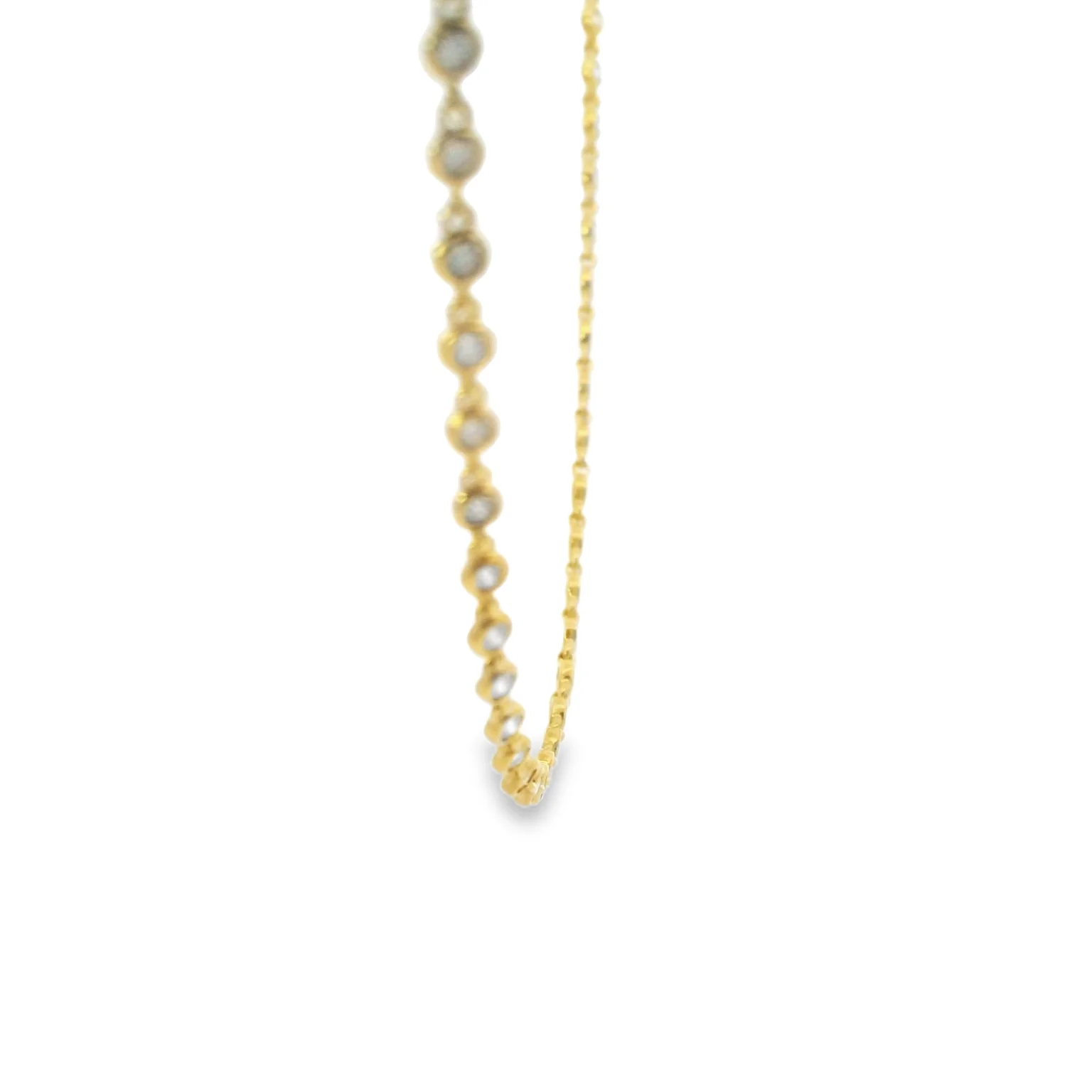 Bezel Link Diamond Tennis Necklace - Image 2
