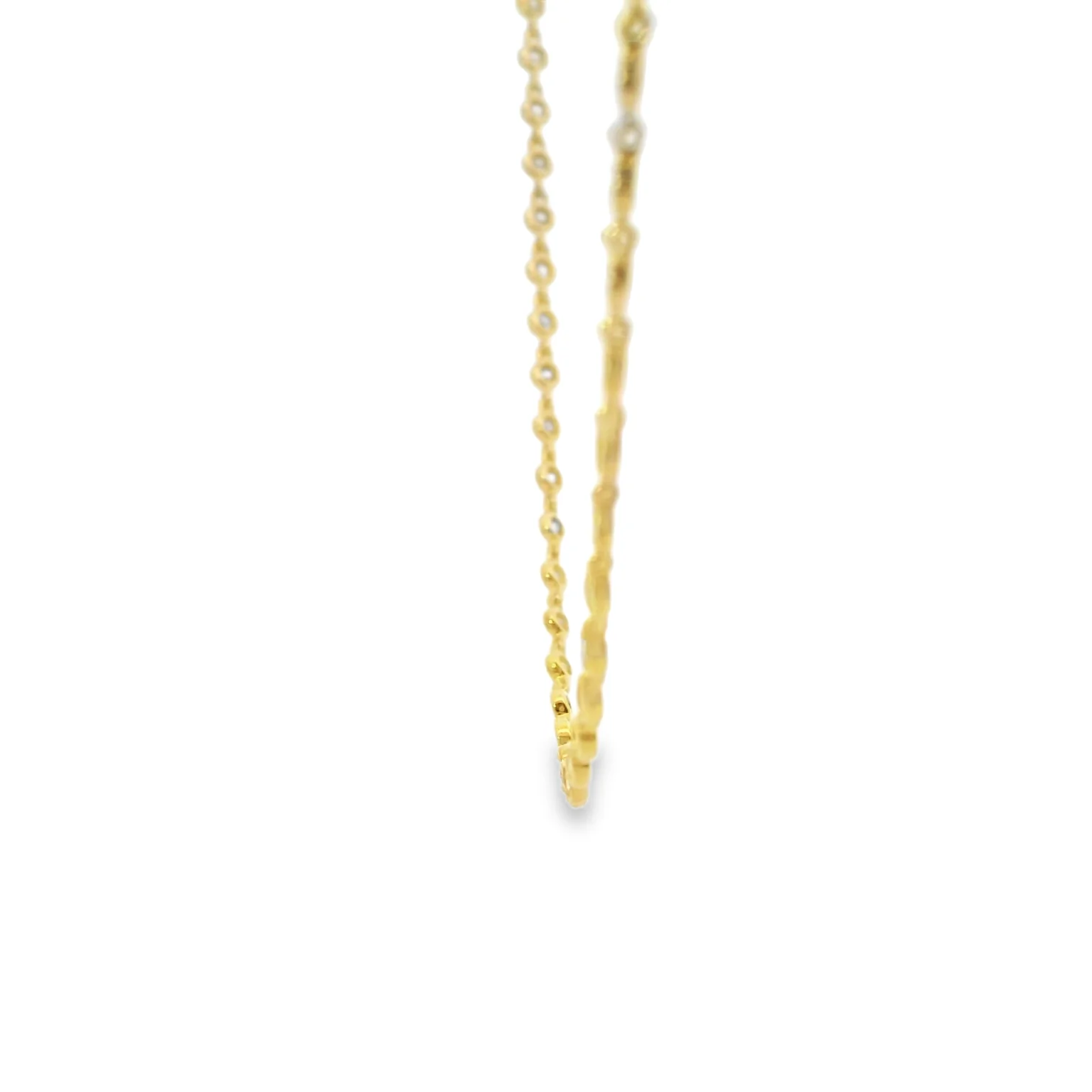 Bezel Link Diamond Tennis Necklace - Image 4