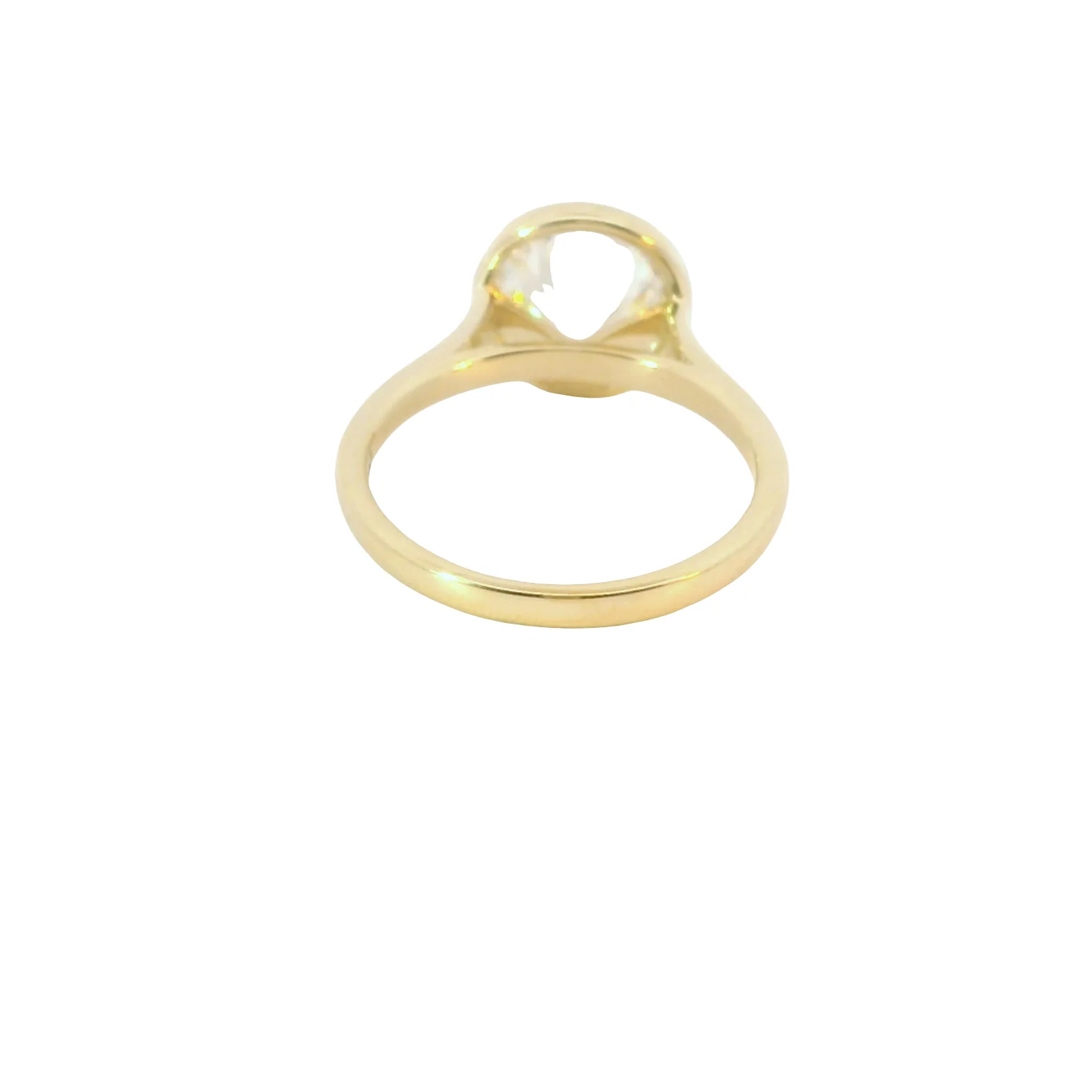 Bezel Set 3 CT Lab Grown Round Engagement Ring - Image 3