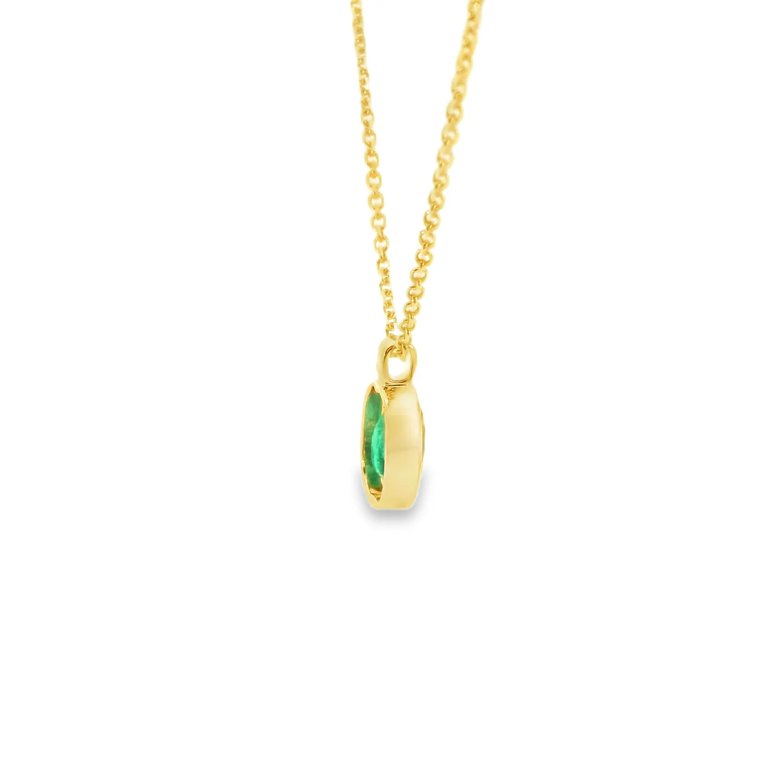 Bezel Set Emerald Pendant - Image 4