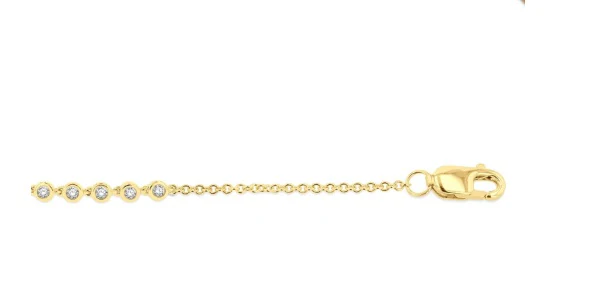 Bezel Set Petite Diamond Fashion Chain Bracelet - Image 3