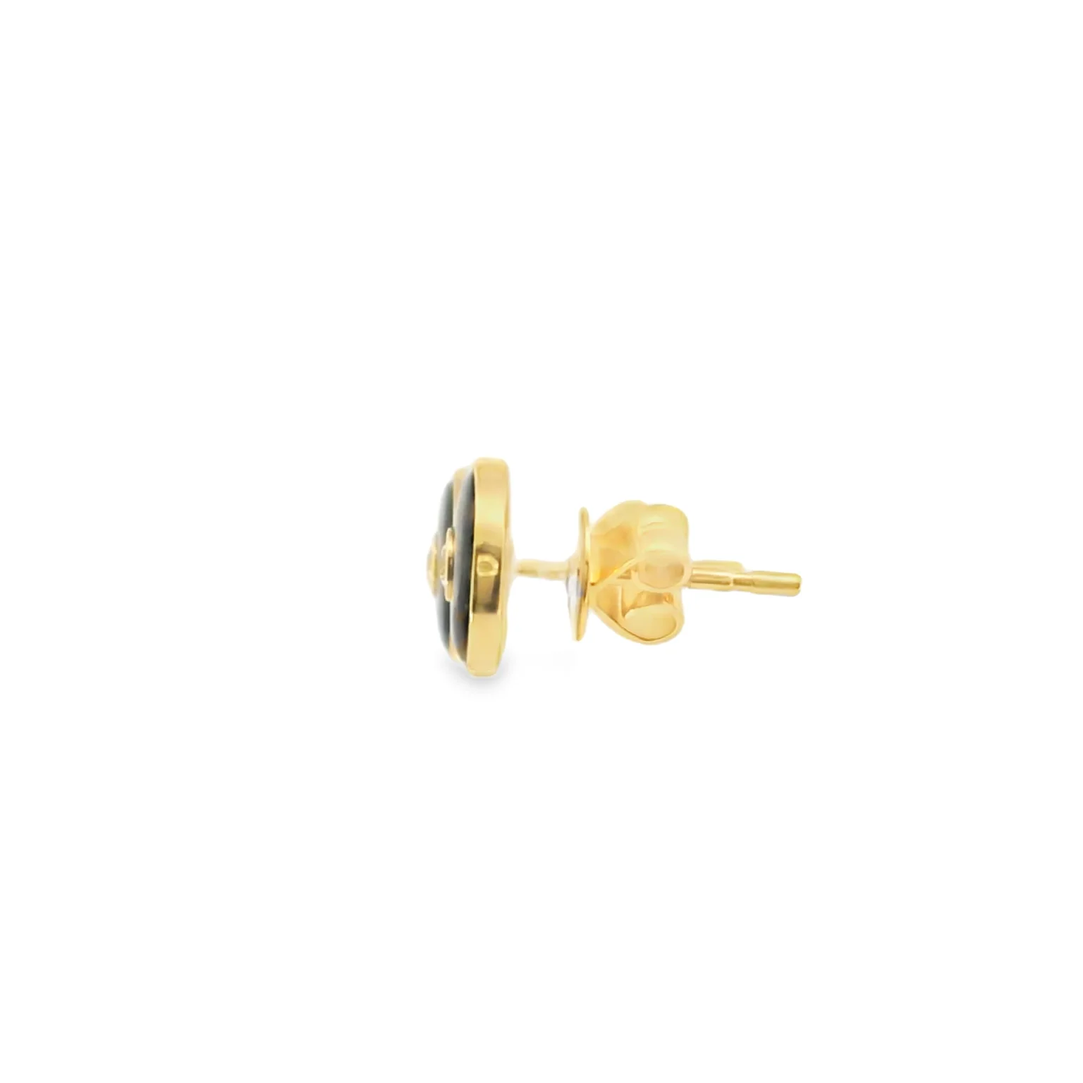 Black Agate and Diamonds Studs - Image 4