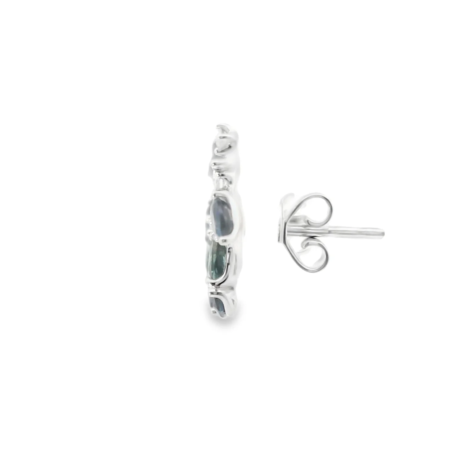 Blue and Green Sapphire and Diamond Climbers - Image 2