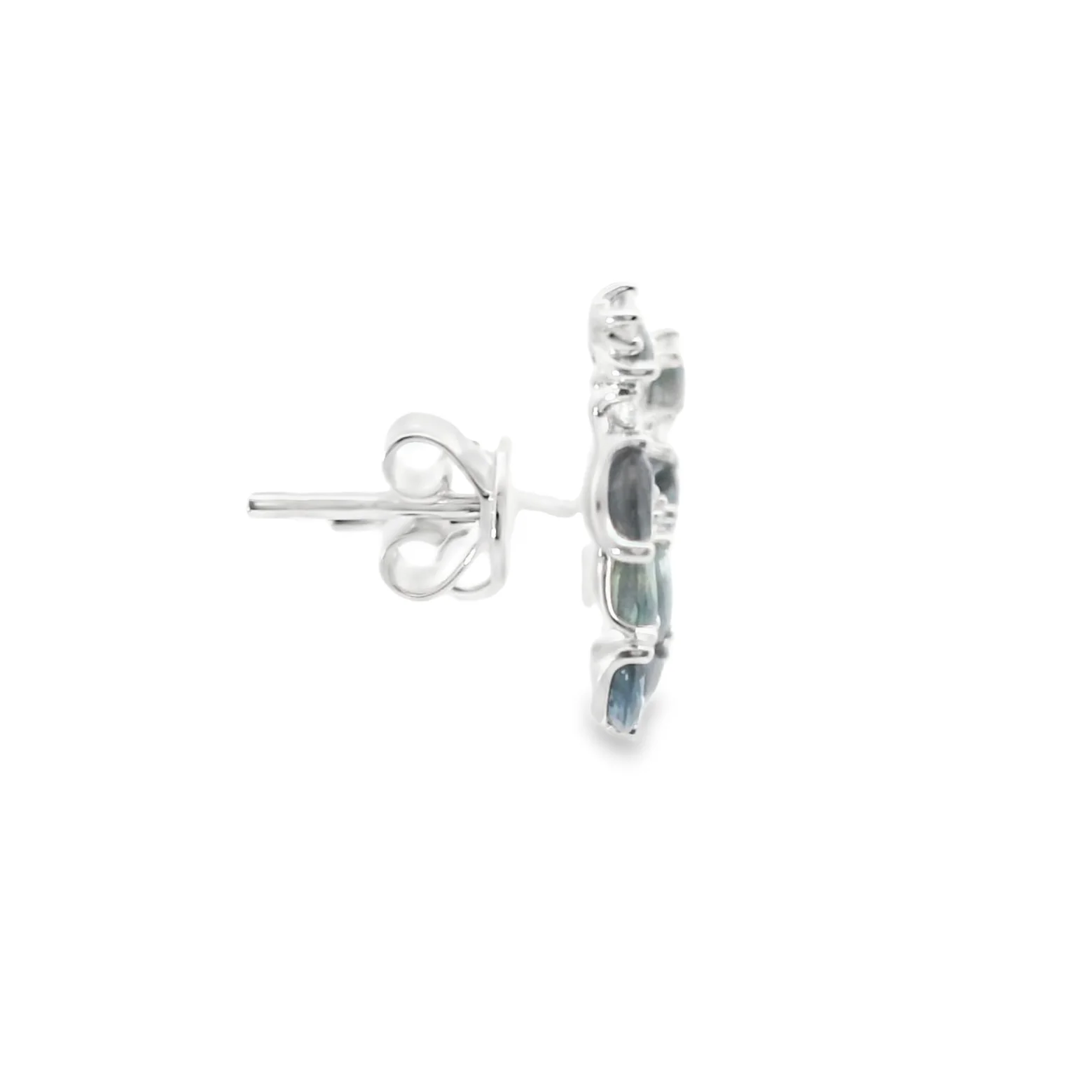 Blue and Green Sapphire and Diamond Climbers - Image 4