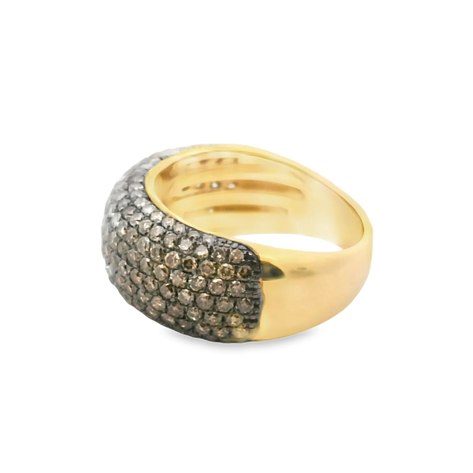 Champagne Diamond Pave Ring - Image 2