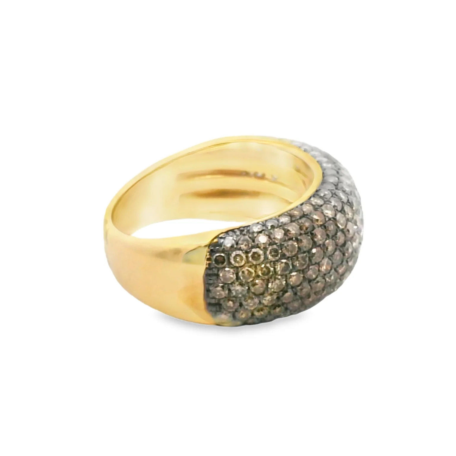 Champagne Diamond Pave Ring - Image 4