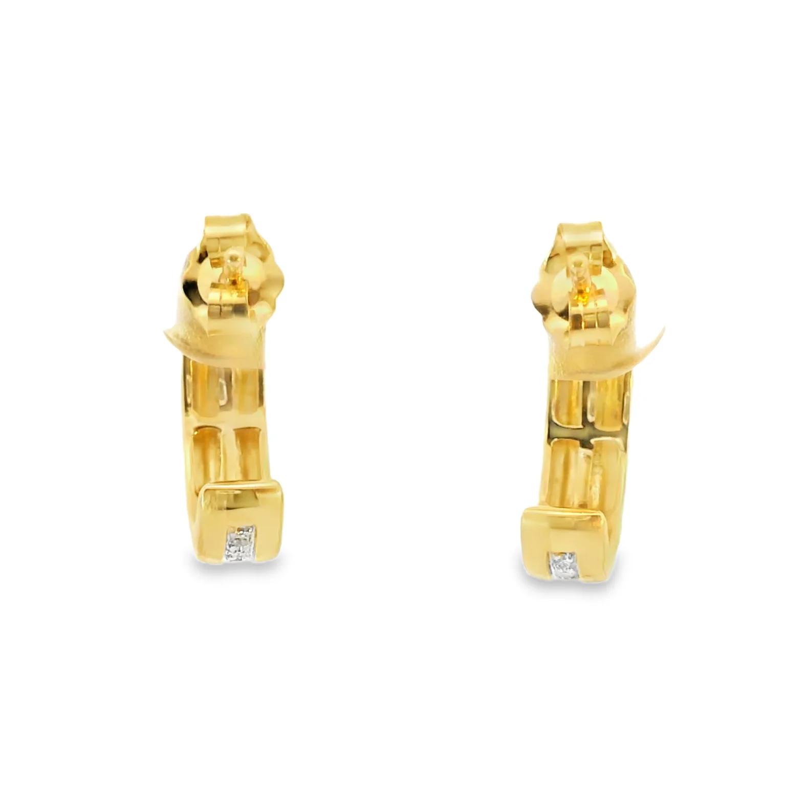 Channel Set Diamond Huggies - Image 3