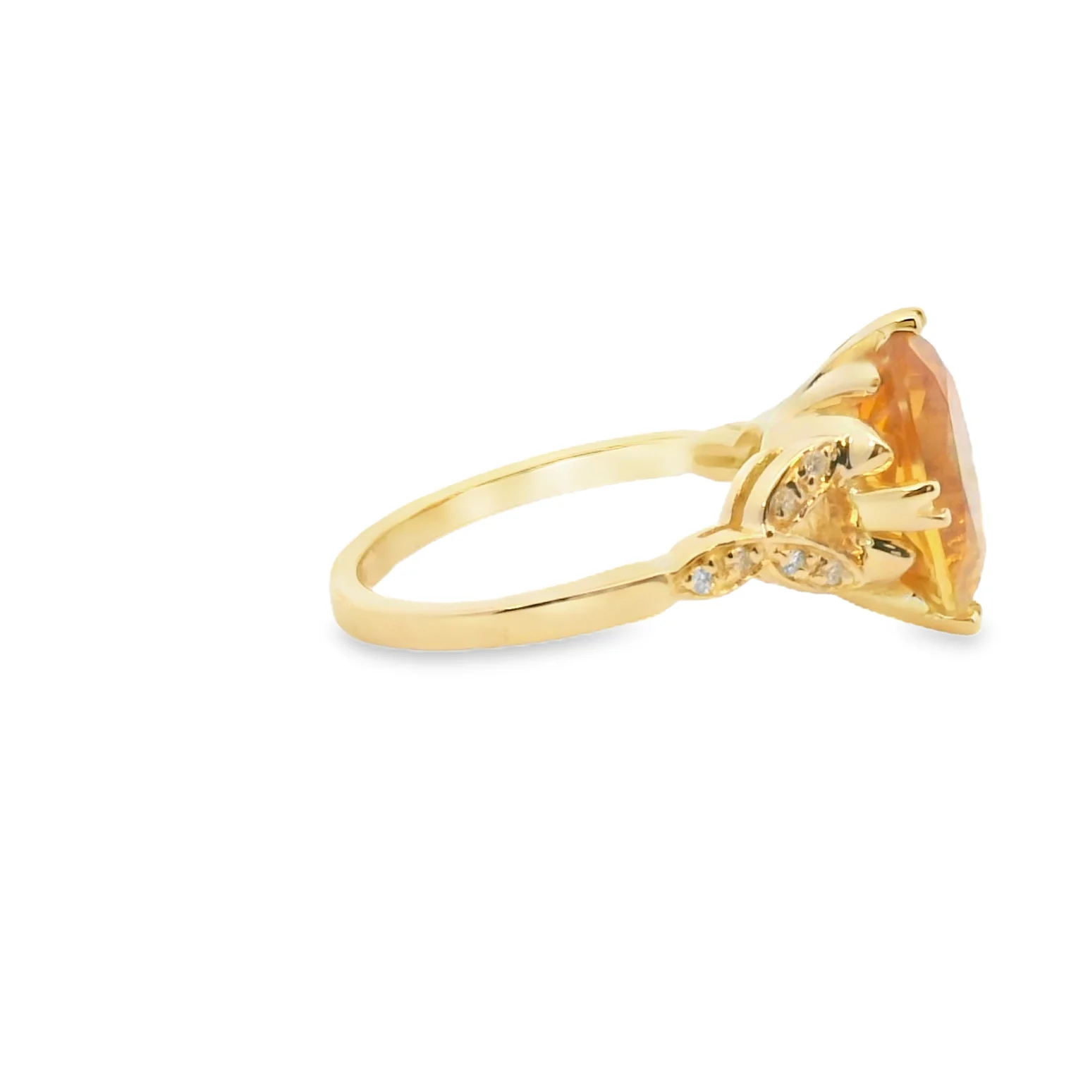 Citrine and Diamond Accent Ring - Image 2